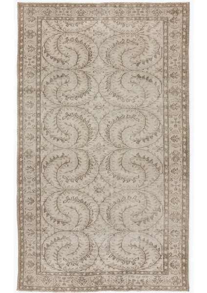 Atina Kahverengi Eskitme Yün Modern Desenli Yün Hav Toz Vermez Leke Tutmayan Salon Yolluk Mutfak El Dokuma Halı