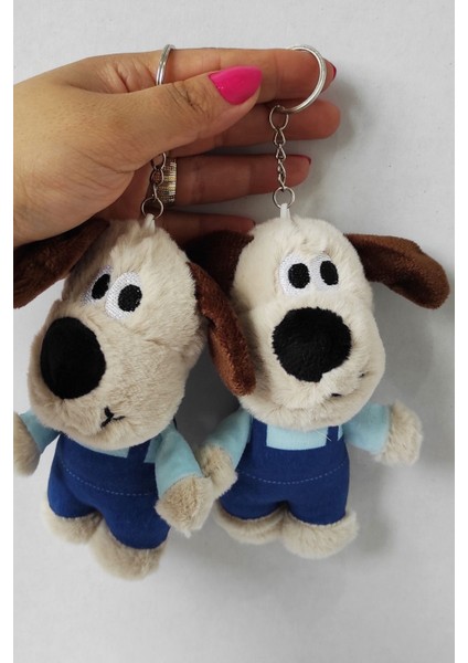 2 Adet Peluş Mavi Tulumlu Köpek Anahtarlık -13 cm - Oyuncak - Çanta Süsü - Doğum Günü Hediyesi fiyatları