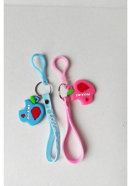 2 Adet Silikon Mavipembe Anahtarlık-16 cm - Oyuncak - Çanta Süsü - Doğum Günü Hediyesi fiyatları
