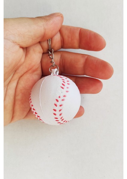 Beyaz Yumuşak Beyzbol Topu Anahtarlık -5cm - Oyuncak -Sevgililer Günü, Doğum Günü Hediyesi fiyatları