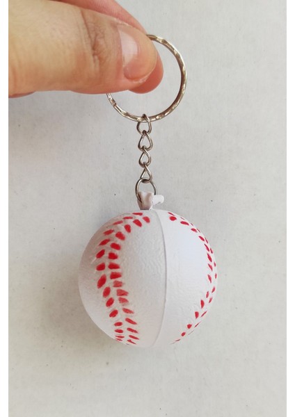 Beyaz Yumuşak Beyzbol Topu Anahtarlık -5cm - Oyuncak -Sevgililer Günü, Doğum Günü Hediyesi modelleri