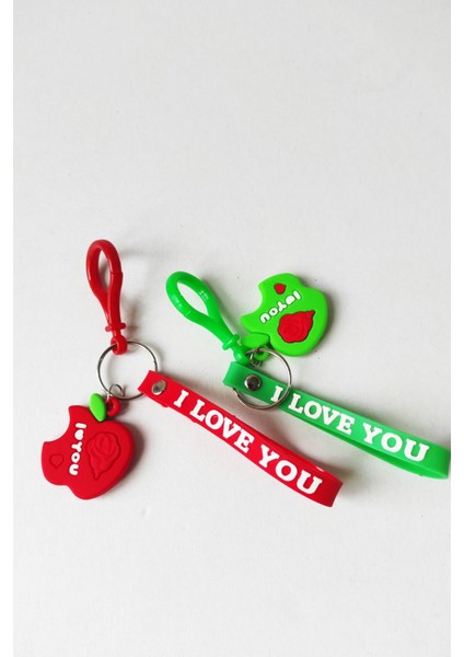 2 Adet Silikon Kırmızıyeşil Anahtarlık -16 cm - Oyuncak - Çanta Süsü - Doğum Günü Hediyesi fiyatları