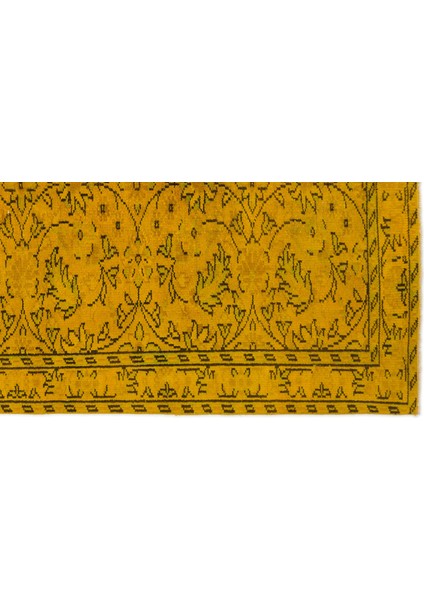 Sarı Çerçeveli Yün Modern Desenli Yün Hav Toz Vermez Leke Tutmayan Salon Yolluk Mutfak El Dokuma Halı indirimleri