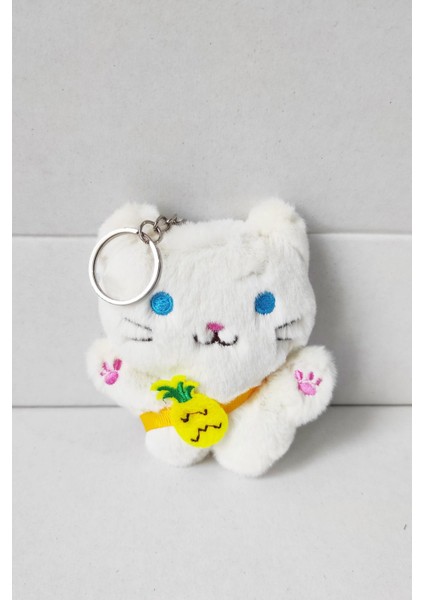 Peluş Beyaz Mavişkedi Anahtarlık -10 cm - Oyuncak - Çanta Süsü - Doğum Günü Hediyesi fırsatları