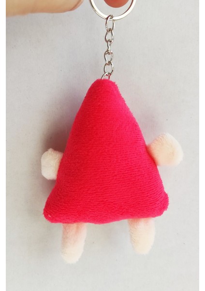 Peluş Pembe Üçgen Çilek Anahtarlık -10CM - Oyuncak - Çanta Süsü - Doğum Günü-Sevgililler Günü Hediye modelleri
