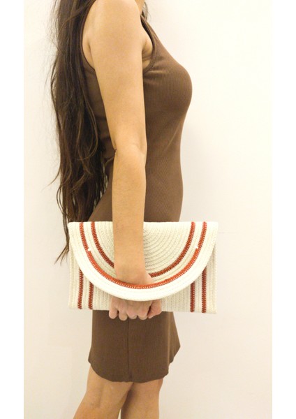 Tasarım El Çantası Kadın Portföy Çanta Yıkanabilir Kordon Ip Çanta