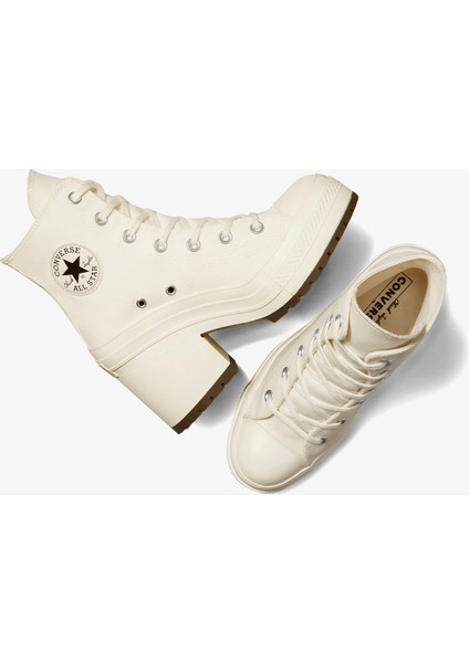 Chuck 70 De Luxe Heel Kadın Krem Platform Sneaker.286 fırsatları