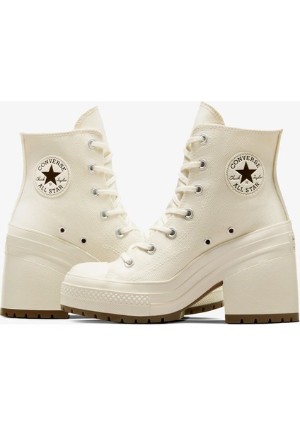 Chuck 70 De Luxe Heel Kadın Krem Platform Sneaker.286