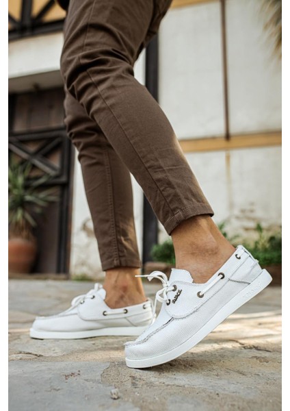 Mevsimlik Keten Ayakkabı 008 Beyaz indirimleri