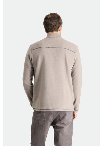 Yarım Fermuarlı Nakışlı Polar Sweatshirt fırsatları