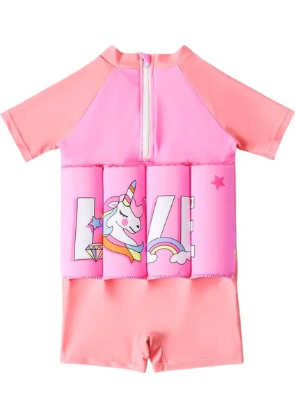Çocuklar Için (1-2yaş) Süngerli Yüzme Mayosu Unicorn Desenli Kız (Yurtiçi) 1 Adet Swimwear fırsatları