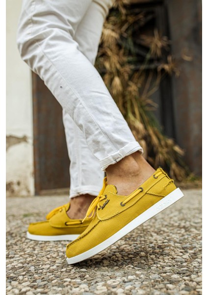Mevsimlik Keten Ayakkabı 008 Sarı