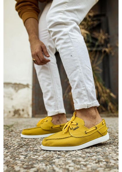Mevsimlik Keten Ayakkabı 008 Sarı