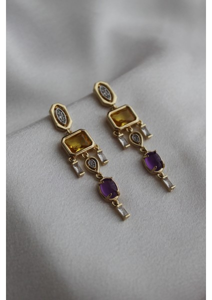 Vıp Çelik Renkli Zirkon Taşlı Fokus Küpe fiyatları