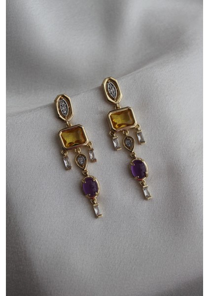 Vıp Çelik Renkli Zirkon Taşlı Fokus Küpe fırsatları