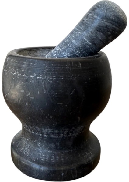 Doğal Siyah Mermer Havan, Sarımsak Döveceği
