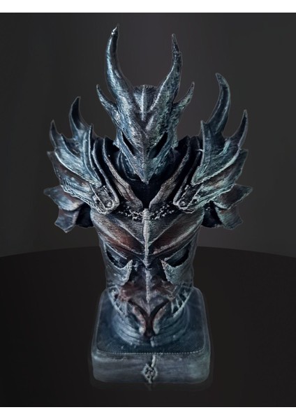 3D Skyrim Büst, Daedric Armor, Elder Scrolls Skyrim Figür HEDIYE,15CM