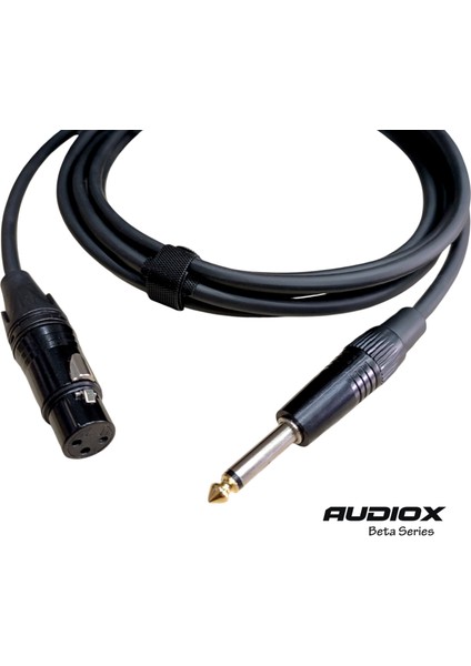 Audıox Beta Series 6.3mm Jak – Xlr Dişi Mikrofon Kablosu | Stüdyo ve Enstrüman Kablosu | Profesyonel Ses ve Sahne Kablosu