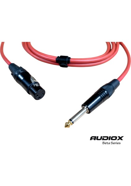 Audıox Beta Series 6.3mm Jak – Xlr Dişi Mikrofon Kablosu | Stüdyo ve Enstrüman Kablosu | Profesyonel Ses ve Sahne Kablosu