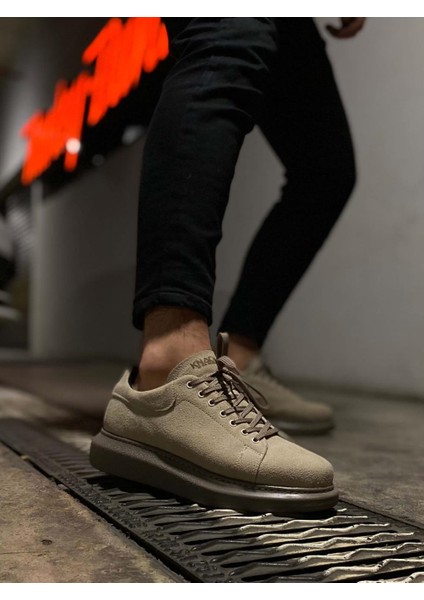 Yüksek Taban Günlük Ayakkabı 044 Vizon Süet