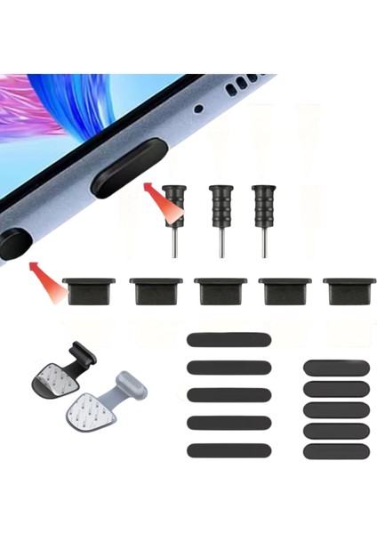 Telefon Için Full Set 3 Adet Aux 5 Adettypc Tıpa 10 Adet Tozluk 2 Adet Yapışkanlı Tıpa Set fiyatları