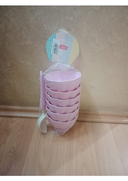 Stıllo Elit 6lı Fileli Ayaklı Kase (Dondurma Kaşıklı)