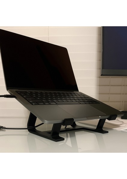 Ergonomik 3D Baskı Laptop Standı – Masaüstü Bilgisayar Yükseltici