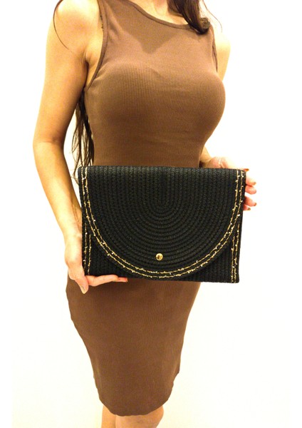 Tasarım Altın Işleme Detaylı El Çantası Kadın Portföy Çanta Yıkanabilir Kordon Ip Çanta fiyatları