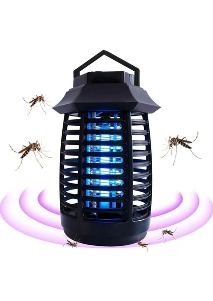 Tutma ve Asma Saplı Ledli Sinek Makinası 2W Sinek Öldürücü Uv Mor Işıklı Aparat