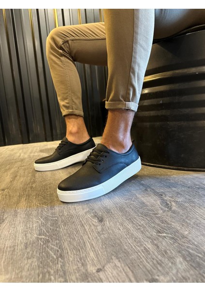 Günlük Ayakkabı 077 Siyah (Beyaz Taban) fiyatları