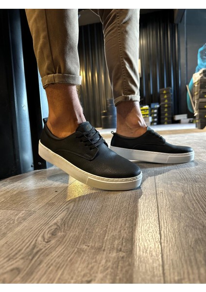 Günlük Ayakkabı 077 Siyah (Beyaz Taban) modelleri