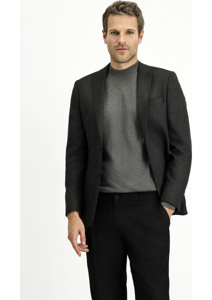 Super Slim Fit Ekstra Dar Kesim Desenli Spor Ceket