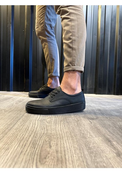Günlük Ayakkabı 077 Siyah (Siyah Taban)