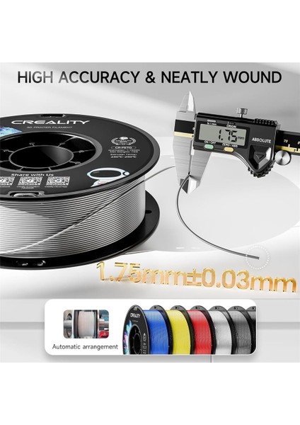 Cr-Petg Gri Filament 1.75MM 1000GR - Urhanshop Yetkili Satış fiyatları