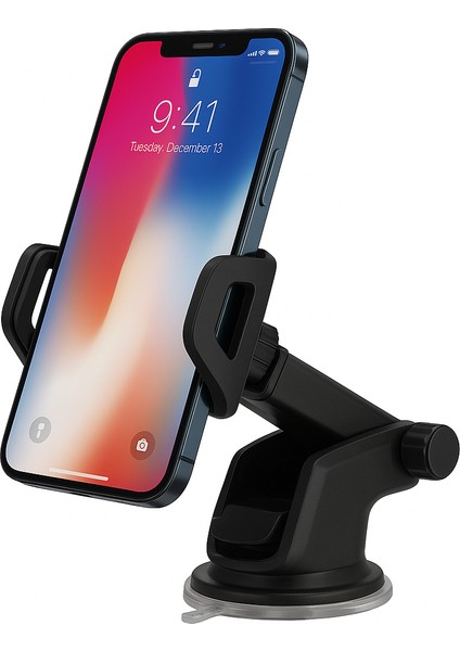 Araba Telefon Tutucu – 360° Dönen, Uzayabilen, Tek El Kontrol Oto Telefon Tutacağı Oynar Başlık Büyük Başlıklı (Tüm Telefonlar Için Uyumlu)