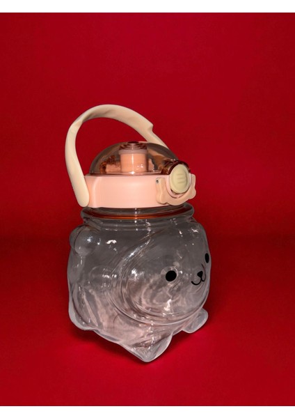 Sevimli Ahtapot Model Su Matarası Su Şişesi Tritan Suluk 1000ML Askılık Hediyeli