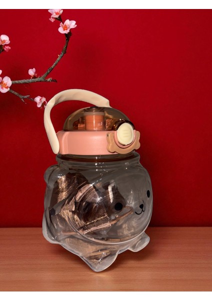 Sevimli Ahtapot Model Su Matarası Su Şişesi Tritan Suluk 1000ML Askılık Hediyeli indirimleri