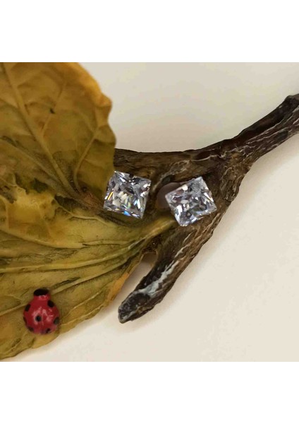 Özel Seri Zirkon Taşlı Tasarım Kare Tektaş Küpe fiyatları