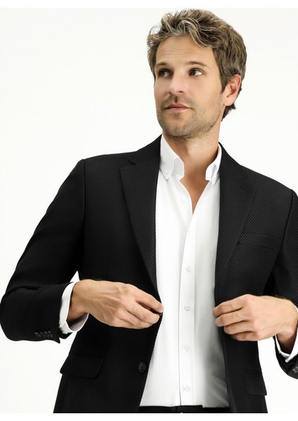 Regular Fit Çizgili Klasik Ceket modelleri