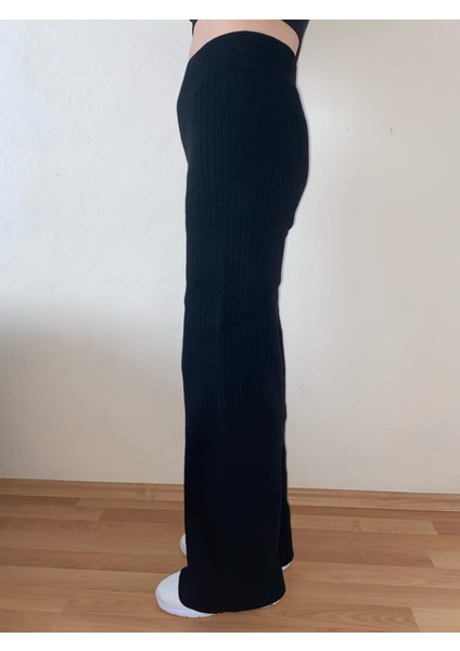 Beli Lastikli Fitilli Triko Kadın Pantolon modelleri