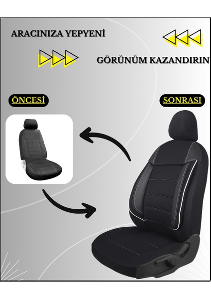 Isuzu D-Max 1995-2025 Uyumlu Cover B Model Özel Tasarım Oto Koltuk Kılıfı Seti
