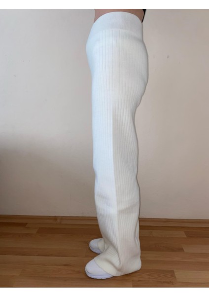 Beli Lastikli Fitilli Triko Kadın Pantolon modelleri