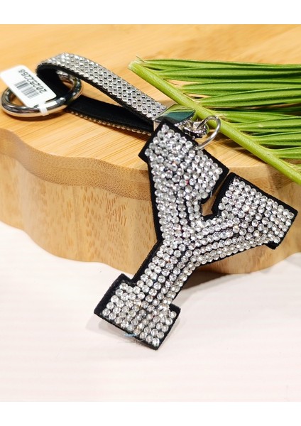 Lüks Parıltılı Y Harfi Anahtarlık