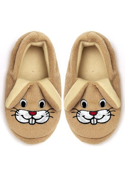 Tavşan Nakışlı, Sevimli, Kreş Ayakkabısı, Panduf, Ev Ayakkabısı, Kaymaz Tabanlı ve Pofuduk