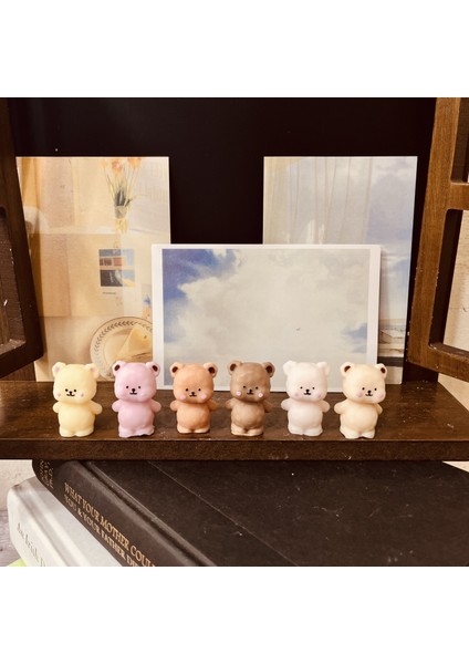 3 Boyutlu Mini Minyatür Pofidik Ayıcık, Küçük Ayı Silikon Kalıp K-1183