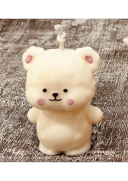 3 Boyutlu Mini Minyatür Pofidik Ayıcık, Küçük Ayı Silikon Kalıp K-1183