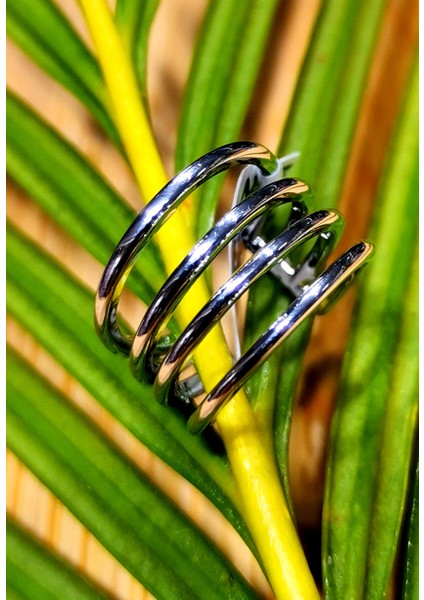 Lüks Çelik Gümüş Renk Kıkırdak Küpe fiyatları