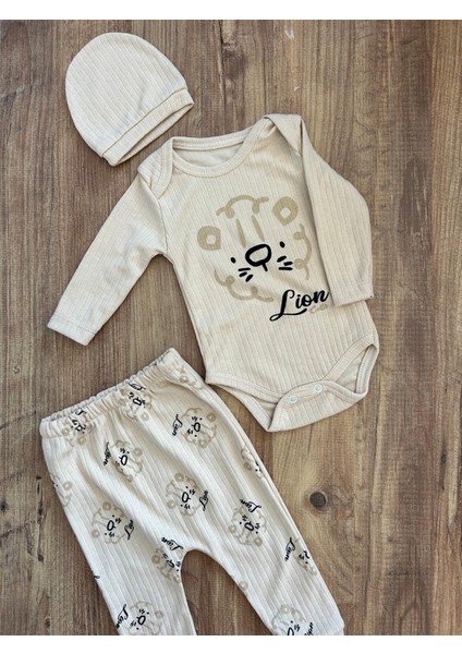Unısex 0-3 Ay Şapkalı 3lü Bebek Takım fiyatları
