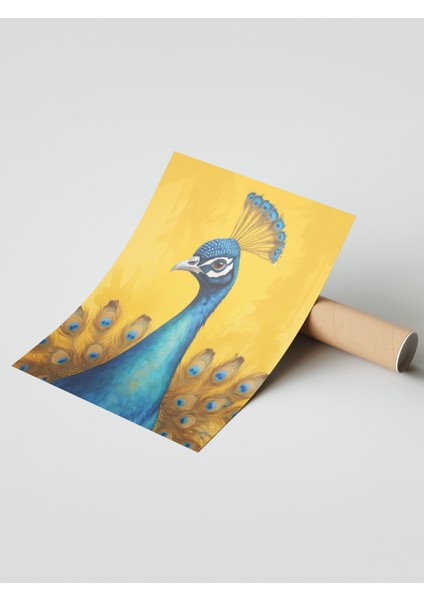 Çerçevesiz Poster, Tavus Kuşu Portresi, Salon Dekoru Poster No: 109392 modelleri