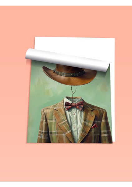 Çerçevesiz Poster, Şapkalı Kovboy Portresi, Ofis Dekoru Poster No: 108172 fiyatları